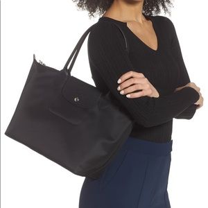 Longchamp Le Pliage Black Tote